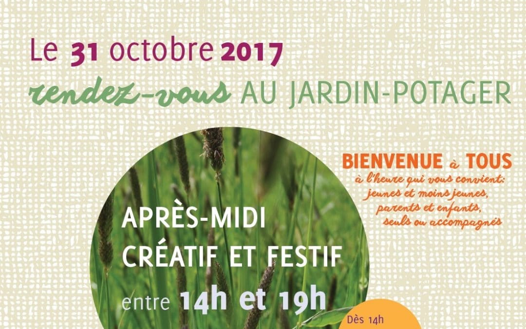 Après-midi créatif et festif au jardin potager le 31 octobre
