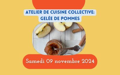 Atelier de cuisine collective: gelée de pommes