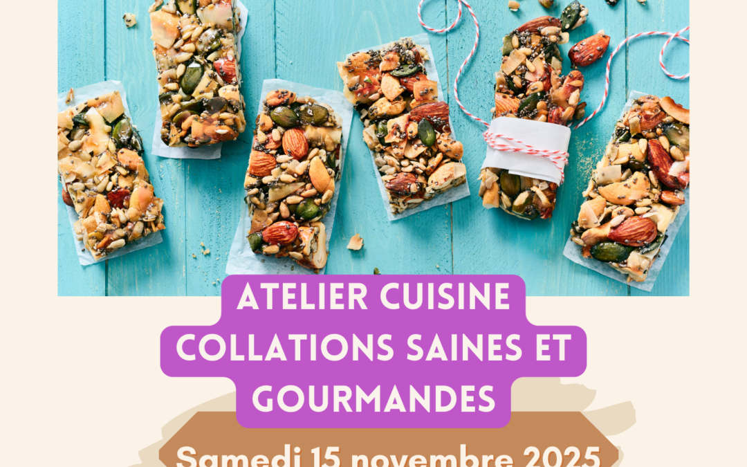 Atelier collations saines et gourmandes avec Pauline – Samedi 15 novembre