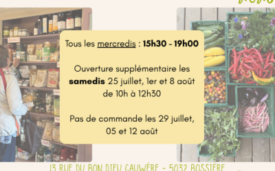 C&rsquo;est l&rsquo;été et l&rsquo;épicerie est ouverte, on vous partage les horaires