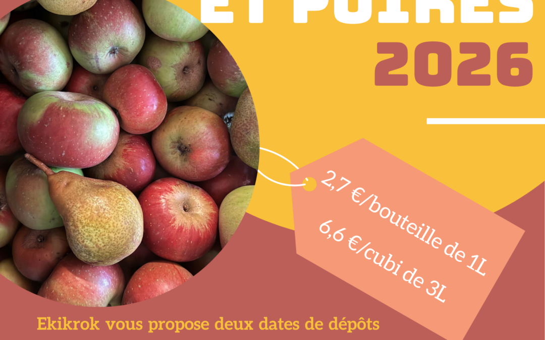 Pressage de vos pommes et poires – édition 2026